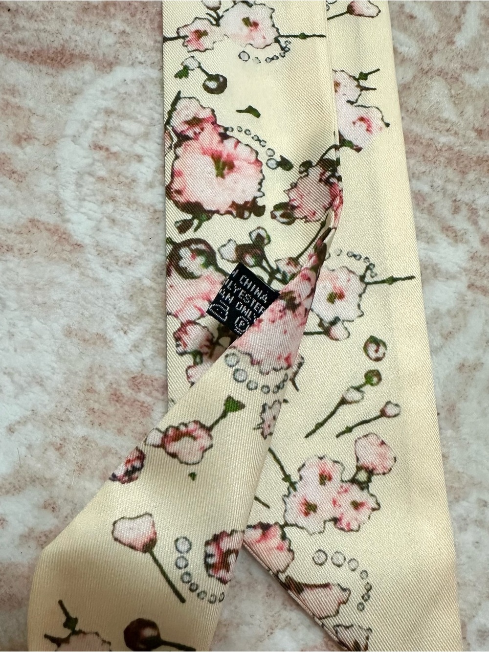 NEW 🌸 Satin Floral Twilly Scarf Tie - Picture 7 of 8